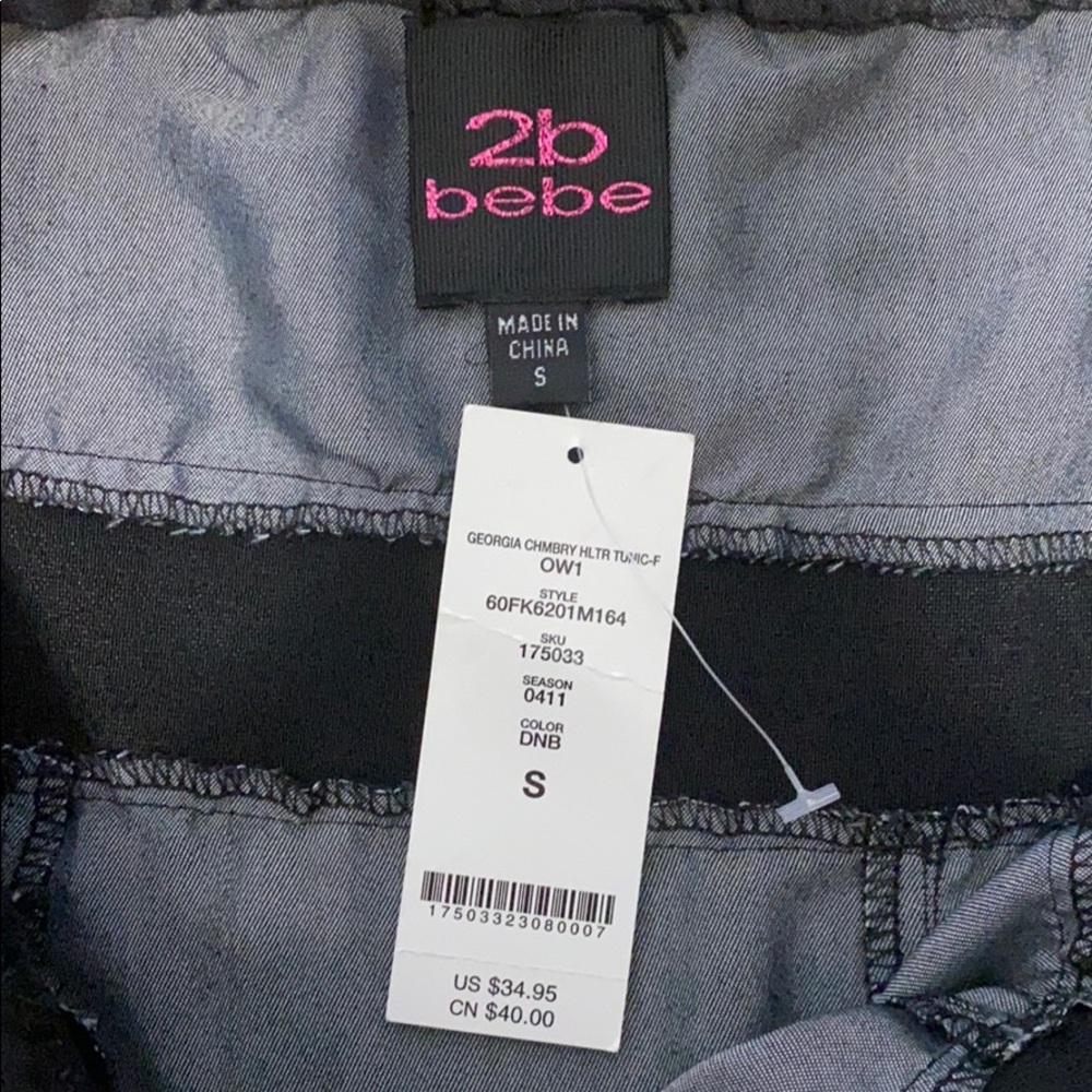 Charcoal grey and black shirt